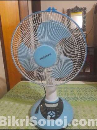 Suparstar rechargeable table fan